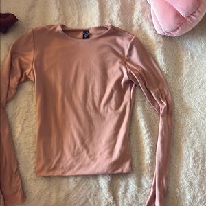 Women's Pink Long Sleeve Top